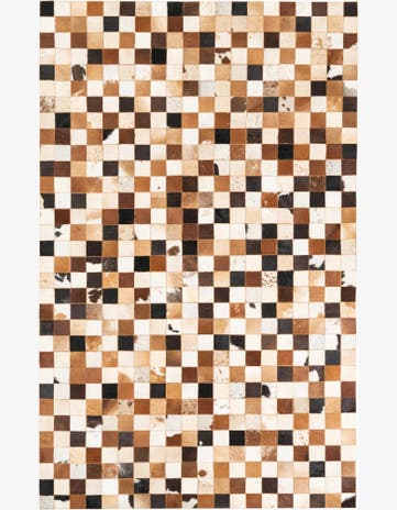 5' x 8' Cowhide Leather Rug