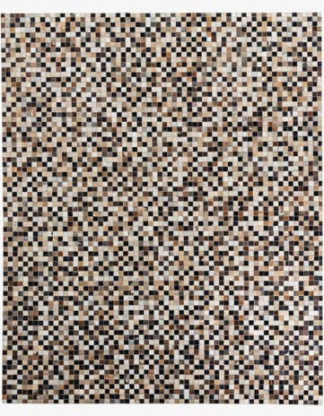 8' 1 x 10' Cowhide Leather Rug