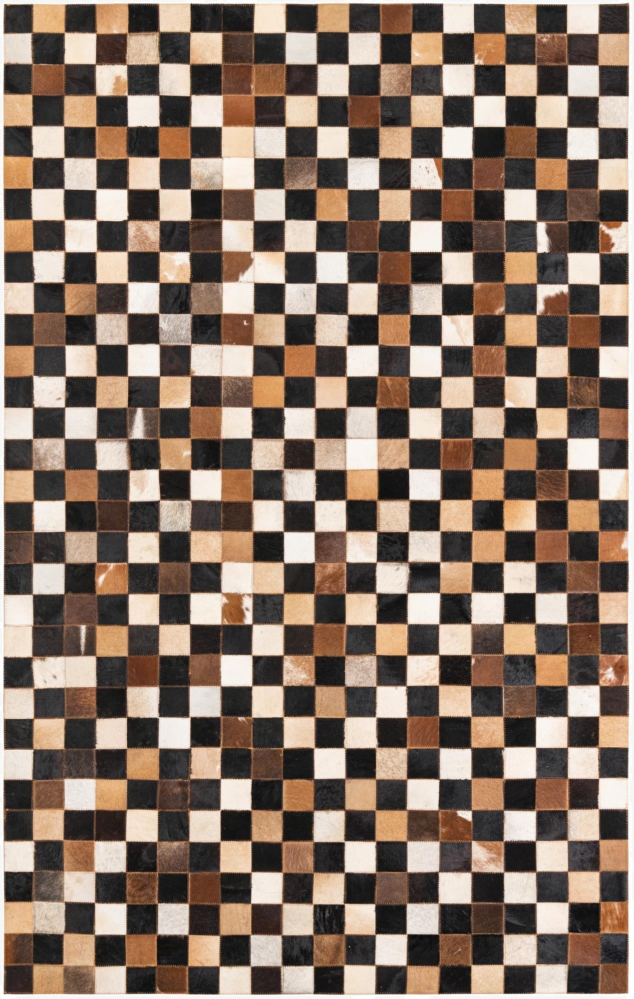 5' x 8' Cowhide Leather Rug
