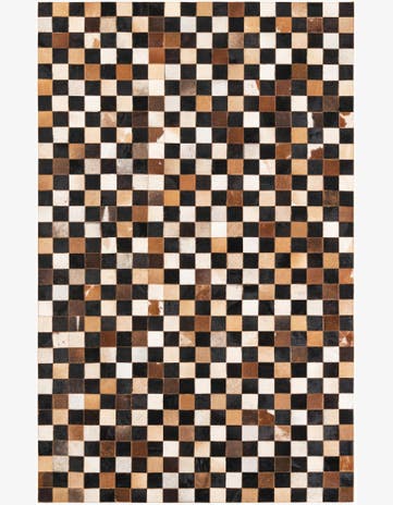 5' x 8' Cowhide Leather Rug