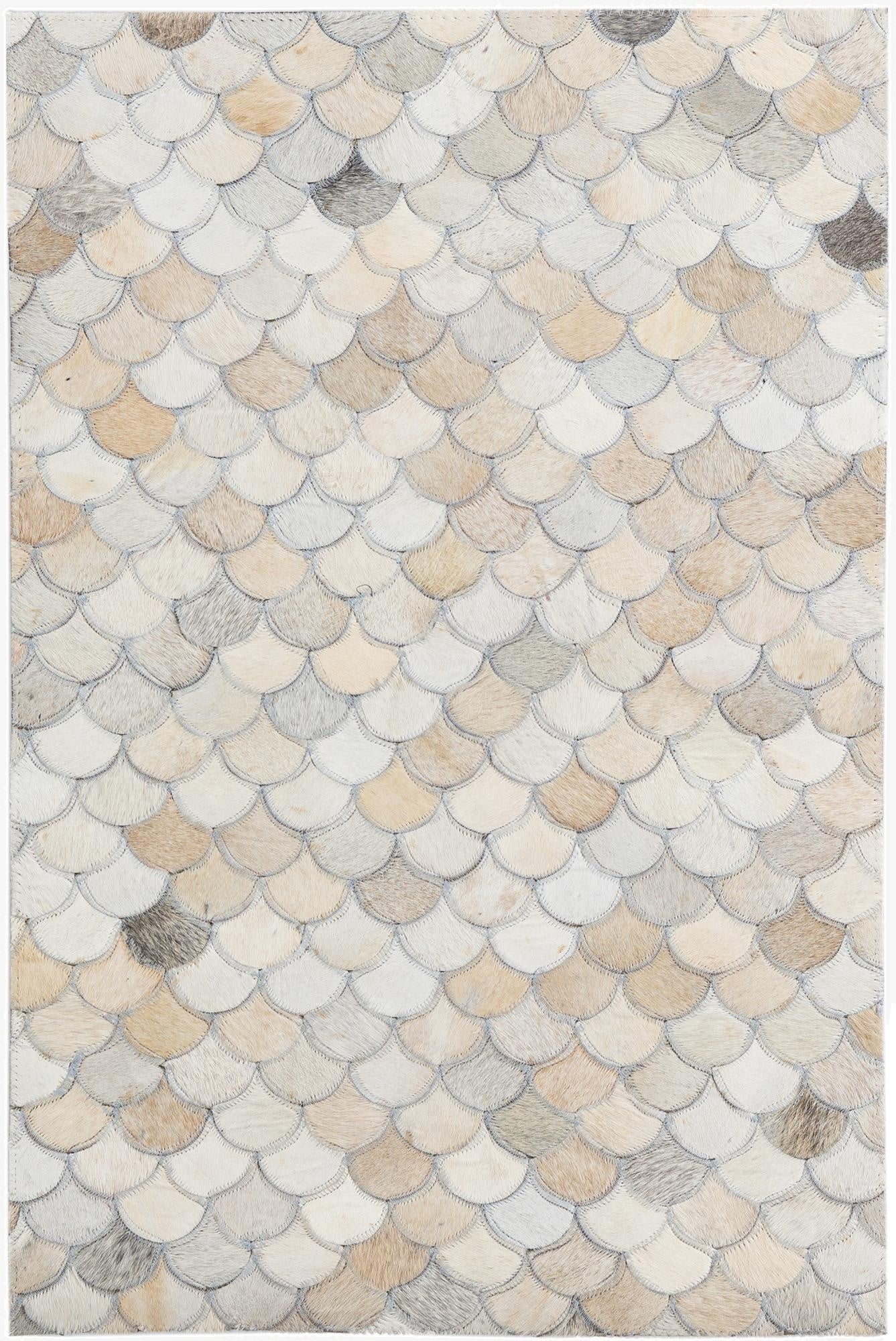 2' x 3' 1 Cowhide Leather Rug