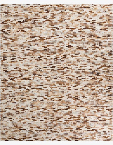 8' 1 x 10' Cowhide Leather Rug