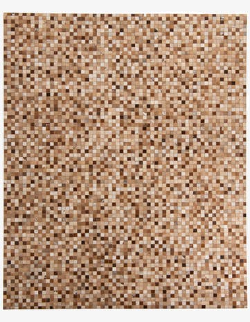 8' 1 x 9' 10 Cowhide Leather Rug