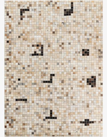 5' 5 x 7' 8 Cowhide Leather Rug