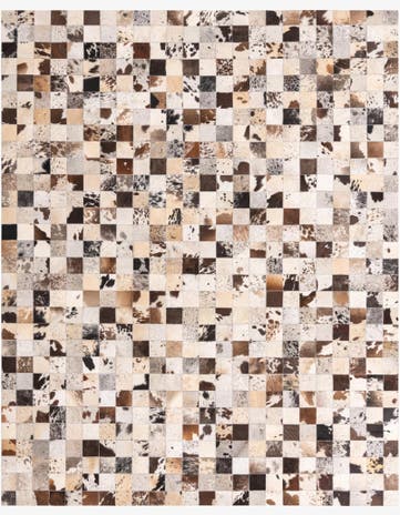 8' x 9' 10 Cowhide Leather Rug