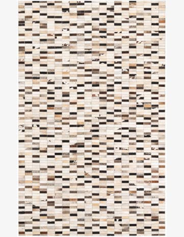 5' x 8' Cowhide Leather Rug