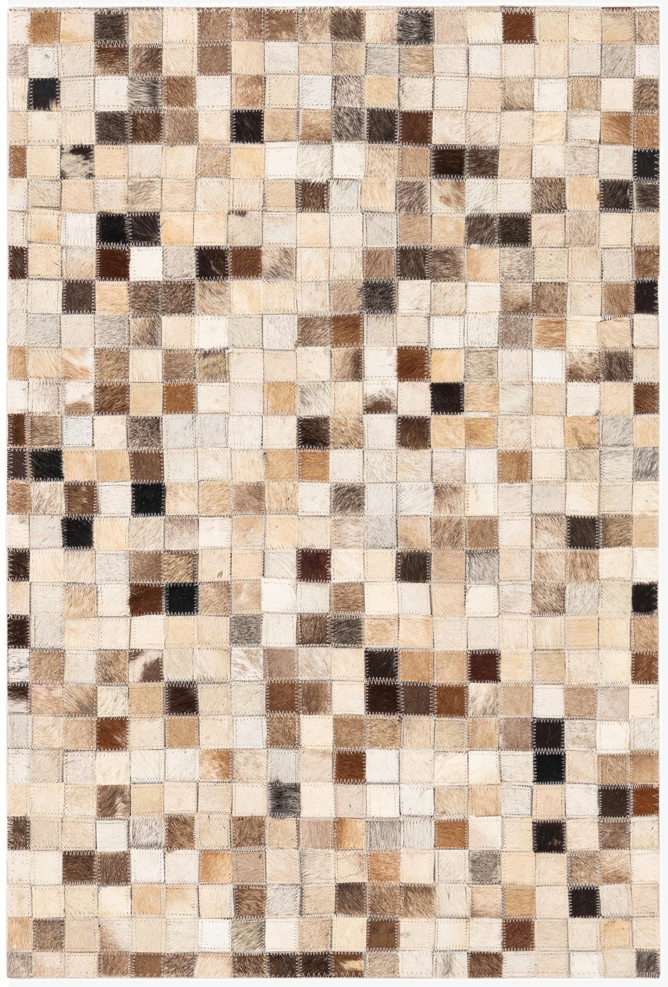 2' x 3' Cowhide Leather Rug