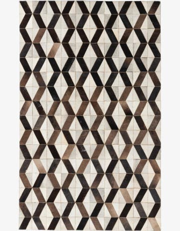 5' x 8' Cowhide Leather Rug