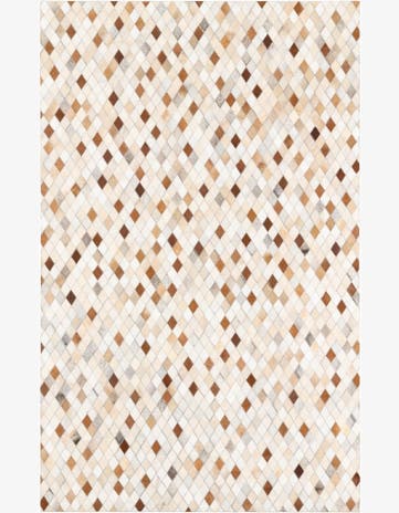 5' x 7' 10 Cowhide Leather Rug