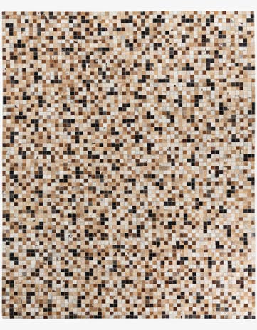 8' x 9' 10 Cowhide Leather Rug