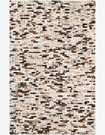 5' x 7' 10 Cowhide Leather Rug