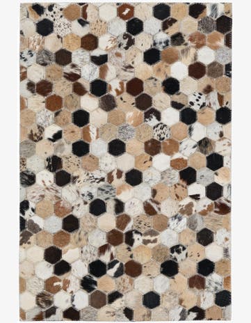 2' x 3' Cowhide Leather Rug