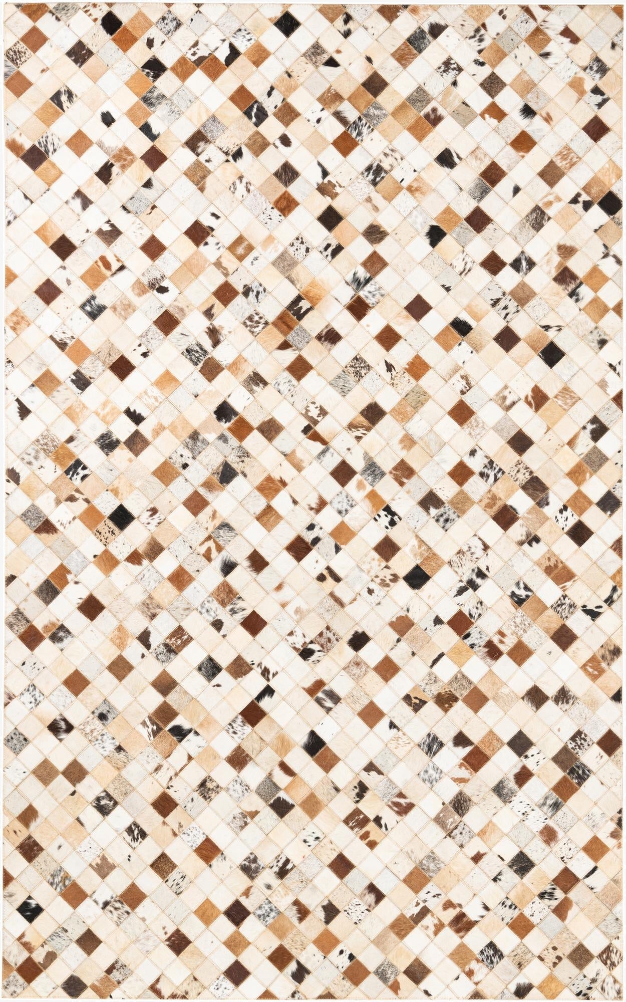 5' x 8' Cowhide Leather Rug