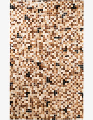 5' x 8' 1 Cowhide Leather Rug