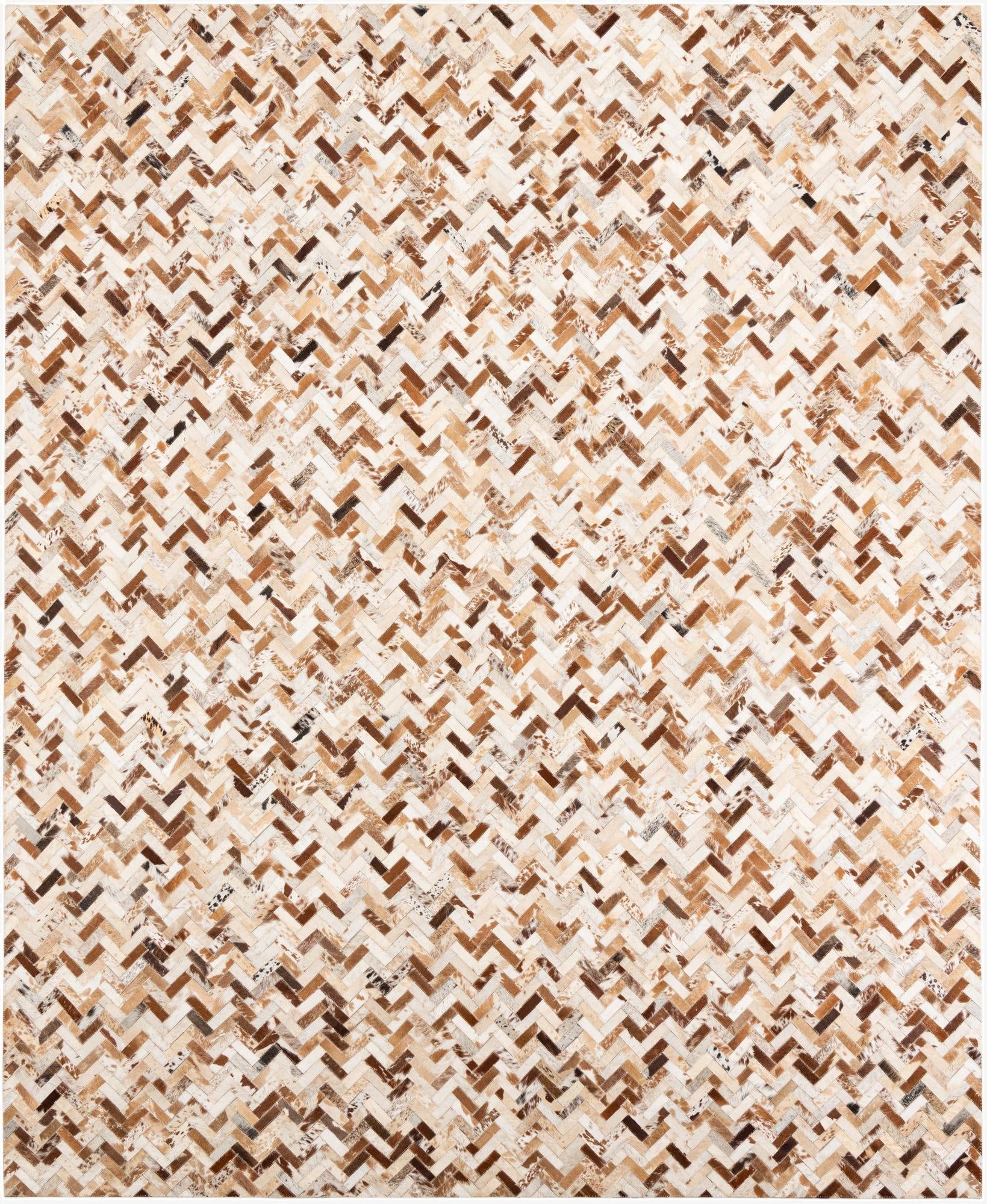 8' x 9' 10 Cowhide Leather Rug