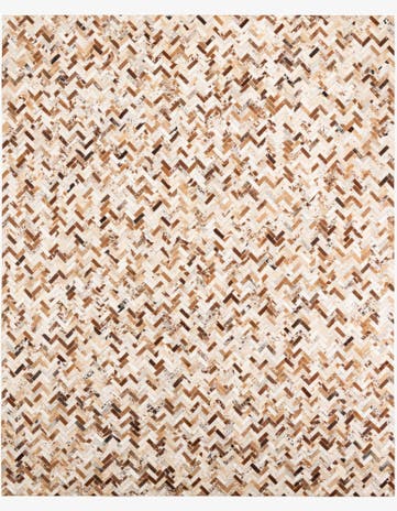 8' x 9' 10 Cowhide Leather Rug