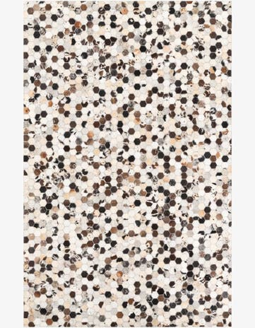 5' 1 x 8' Cowhide Leather Rug