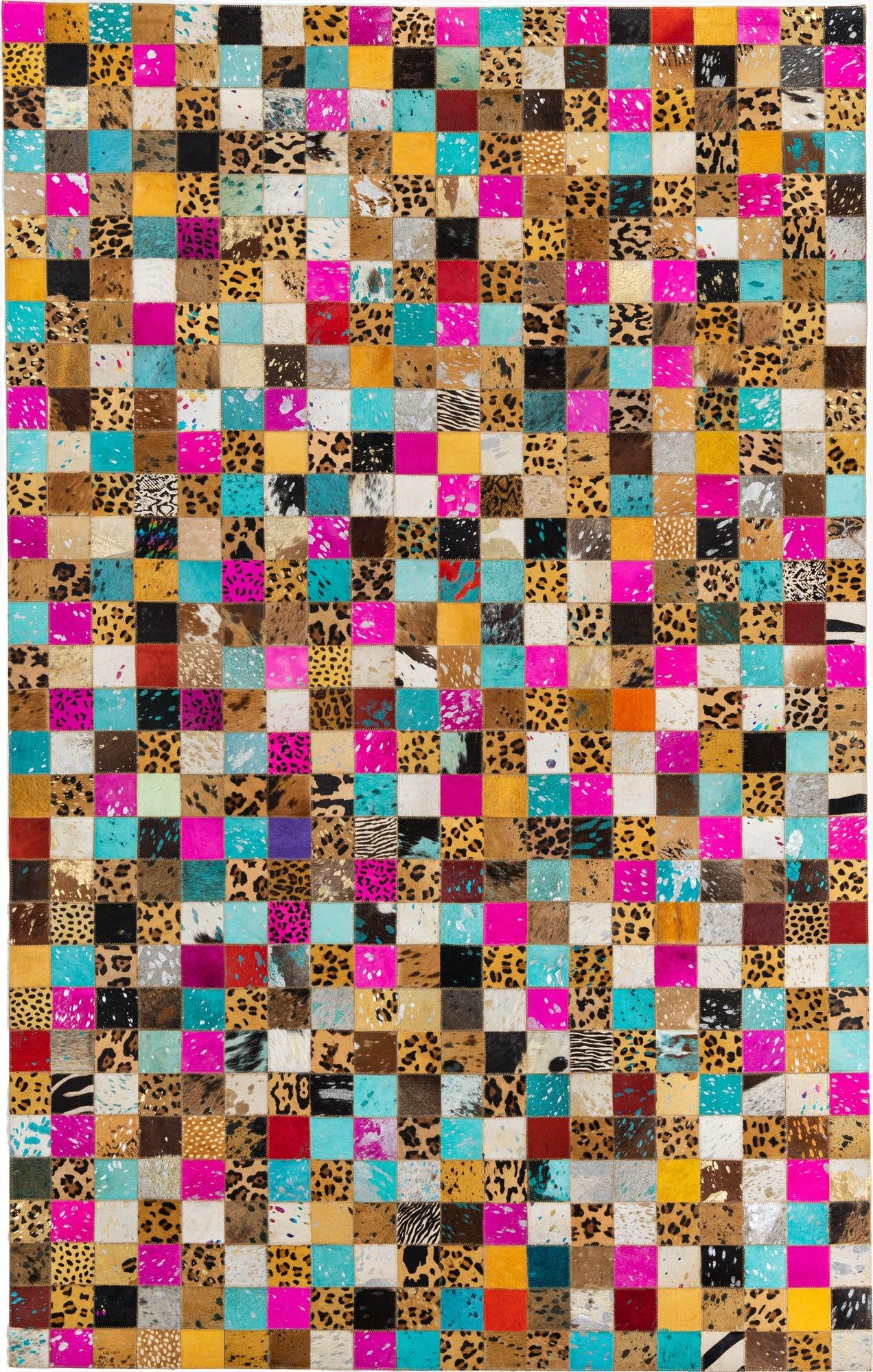 5' x 8' Cowhide Leather Rug