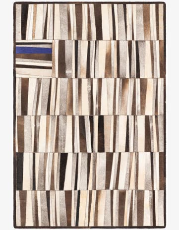 4' x 6' Cowhide Leather Rug