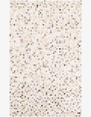 5' x 8' 2 Cowhide Leather Rug