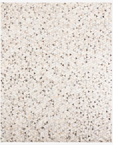 7' 10 x 9' 8 Cowhide Leather Rug