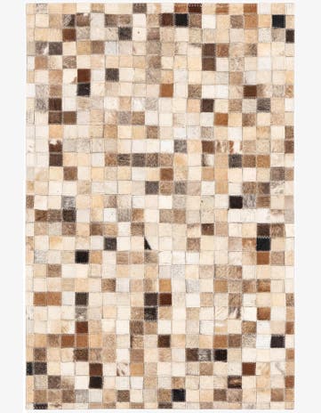 2' x 3' Cowhide Leather Rug
