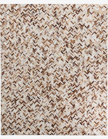 7' 9 x 9' 6 Cowhide Leather Rug