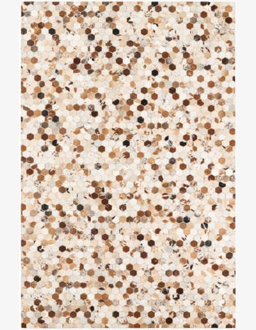 5' 1 x 8' Cowhide Leather Rug