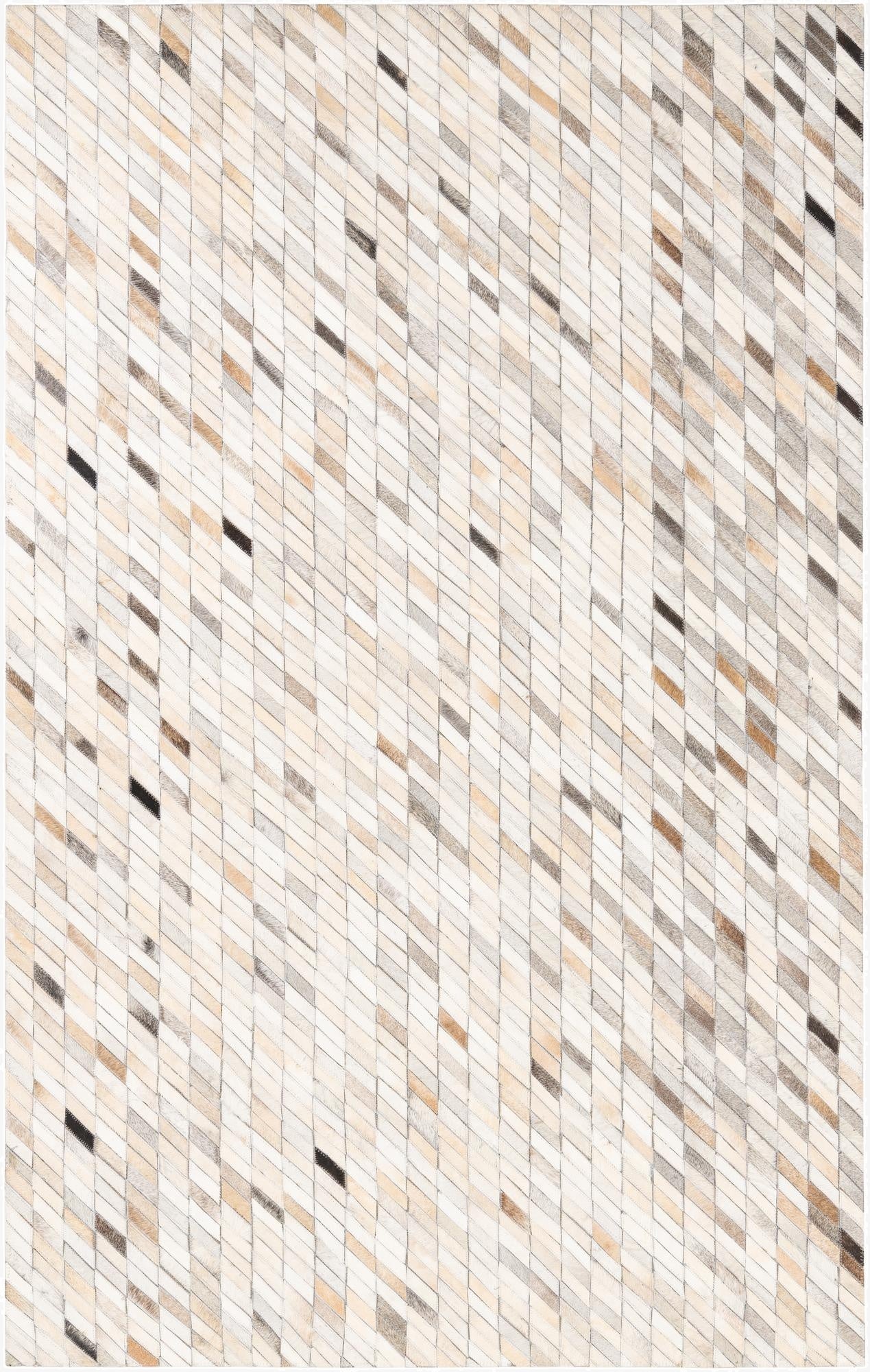 5' x 8' Cowhide Leather Rug