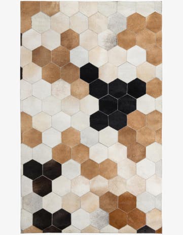 5' x 8' Cowhide Leather Rug