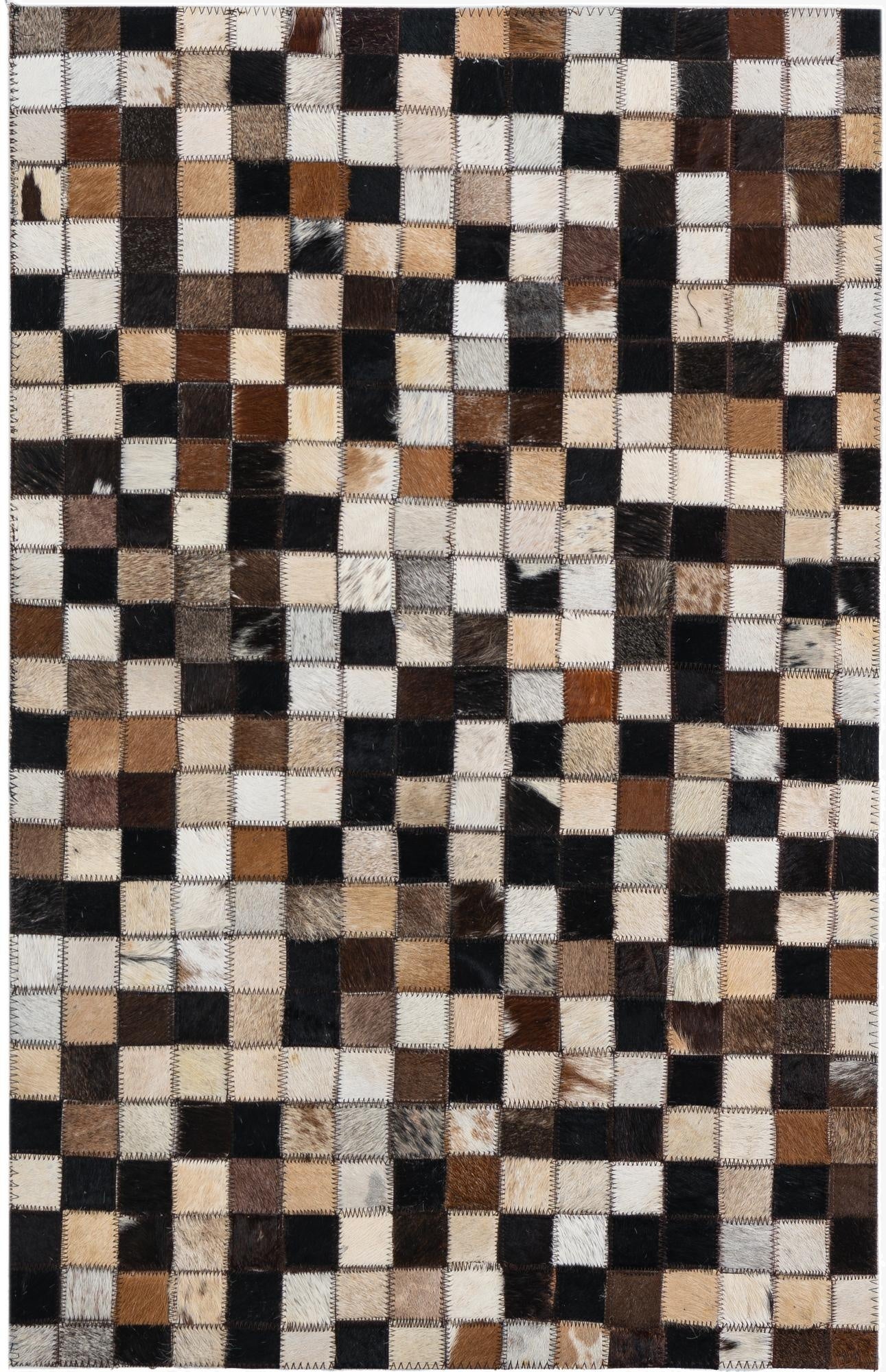 2' x 3' 1 Cowhide Leather Rug
