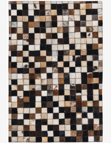 2' x 3' Cowhide Leather Rug