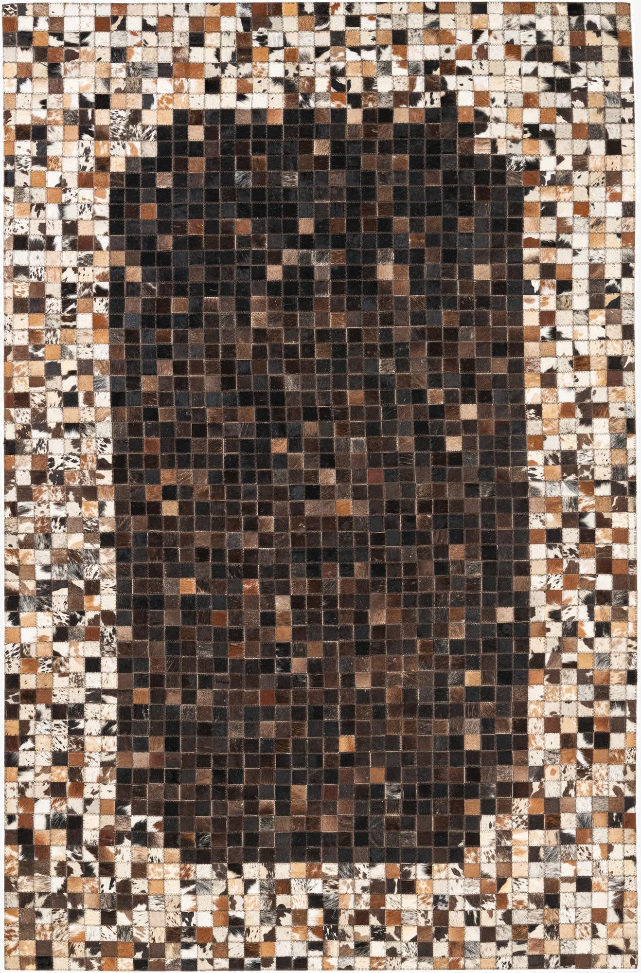 5' 2 x 8' Cowhide Leather Rug