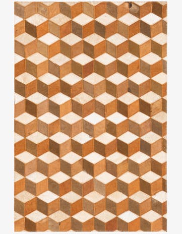 2' x 3' Cowhide Leather Rug