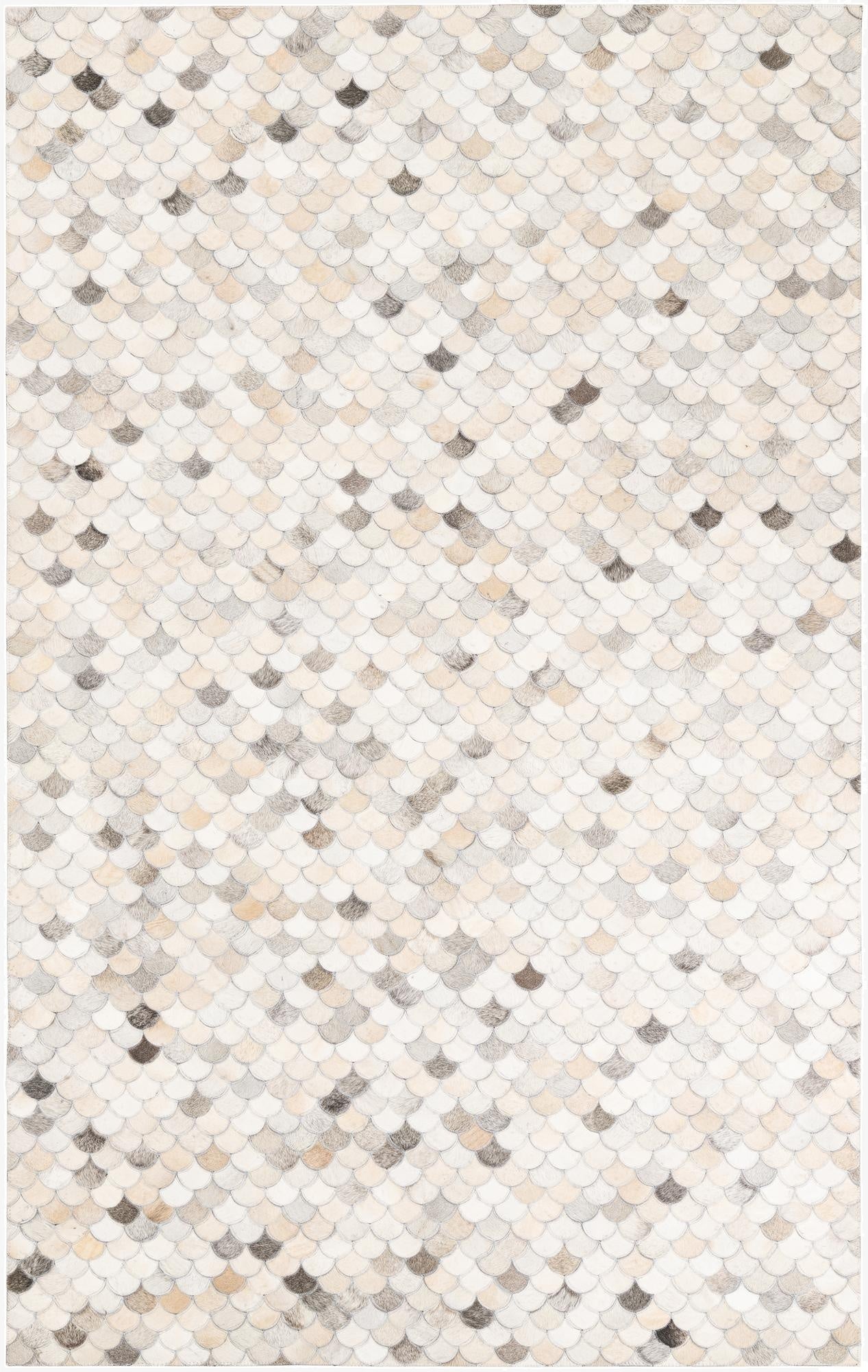 5' x 8' 2 Cowhide Leather Rug