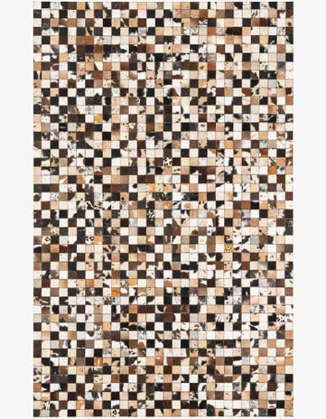 5' x 8' Cowhide Leather Rug