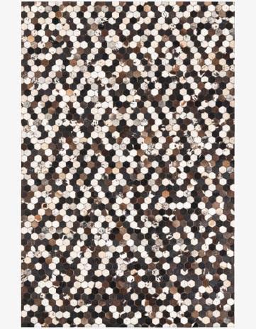 5' 1 x 7' 10 Cowhide Leather Rug