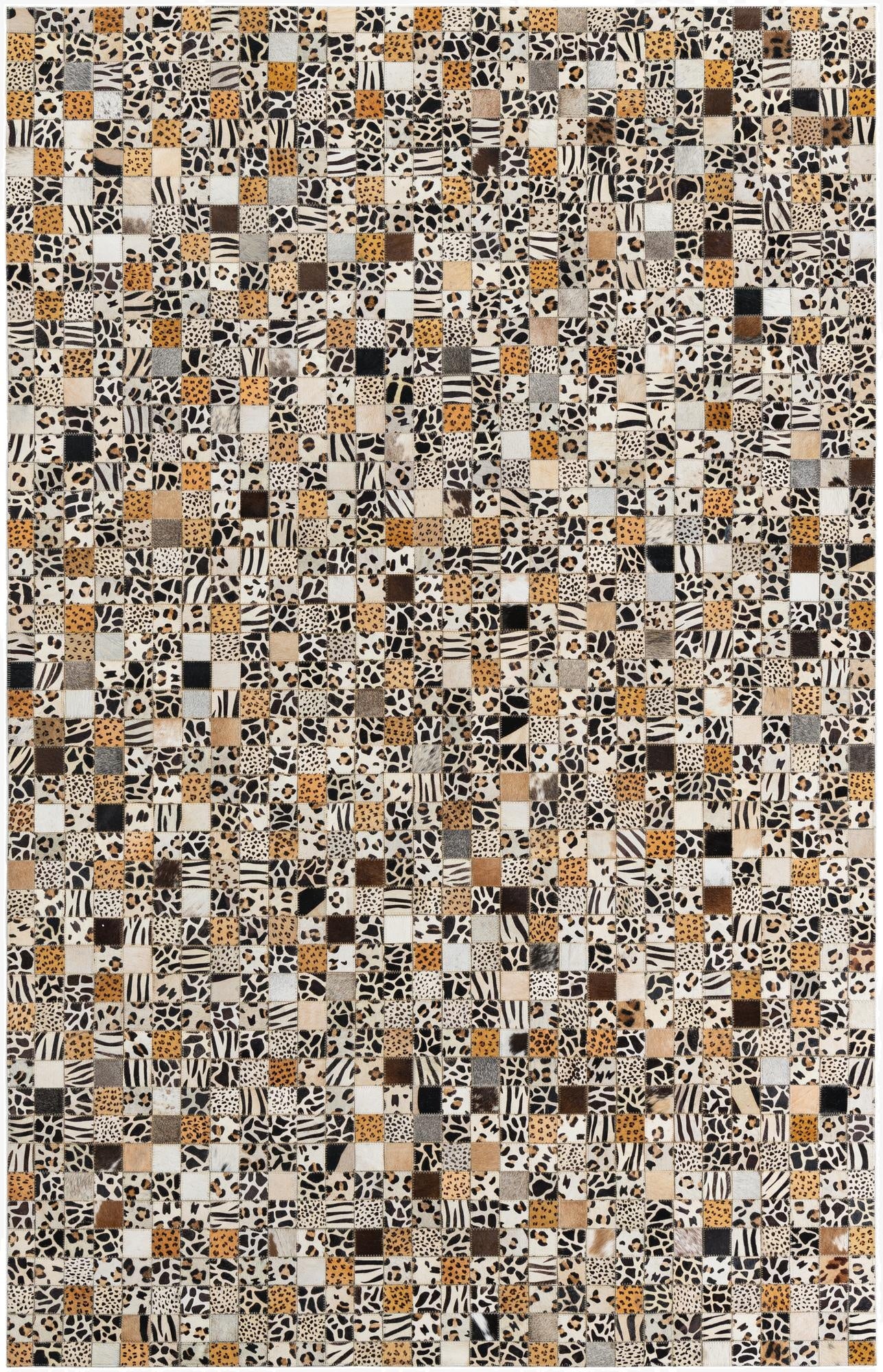 5' x 8' Cowhide Leather Rug