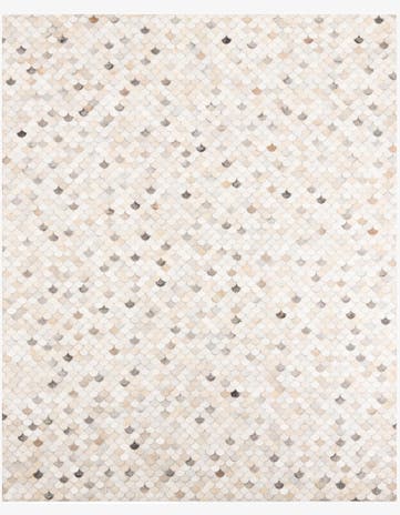 8' x 9' 8 Cowhide Leather Rug