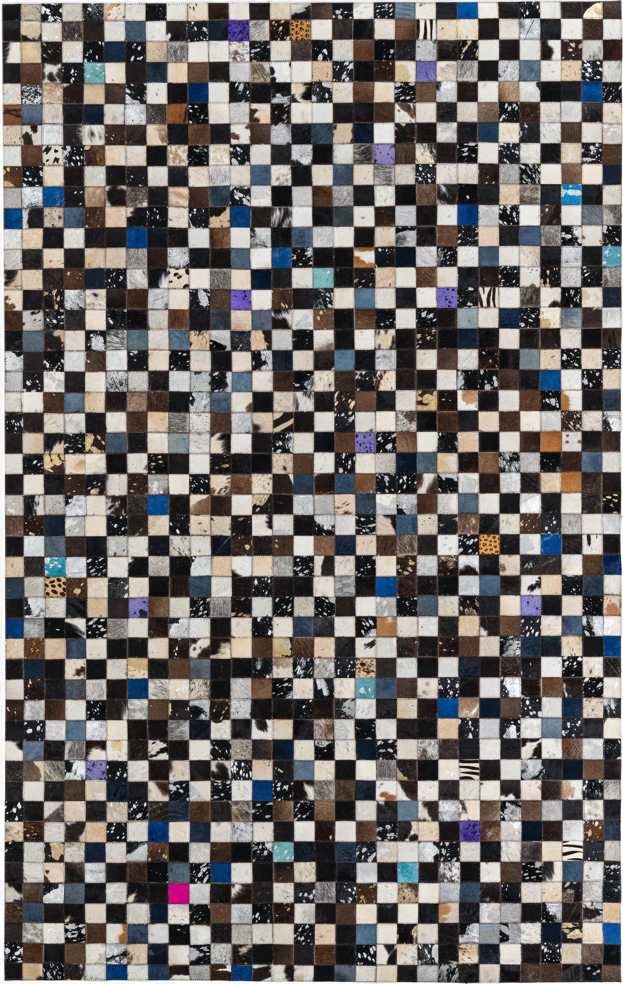 5' x 8' Cowhide Leather Rug