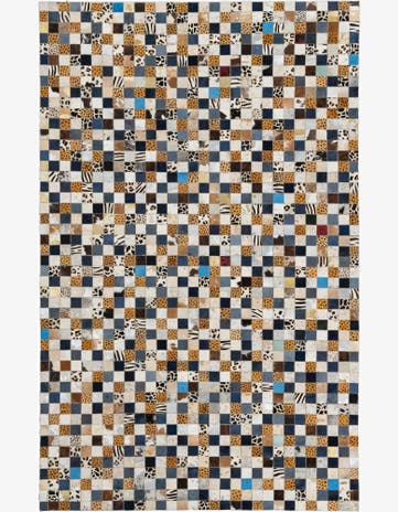 5' x 8' Cowhide Leather Rug