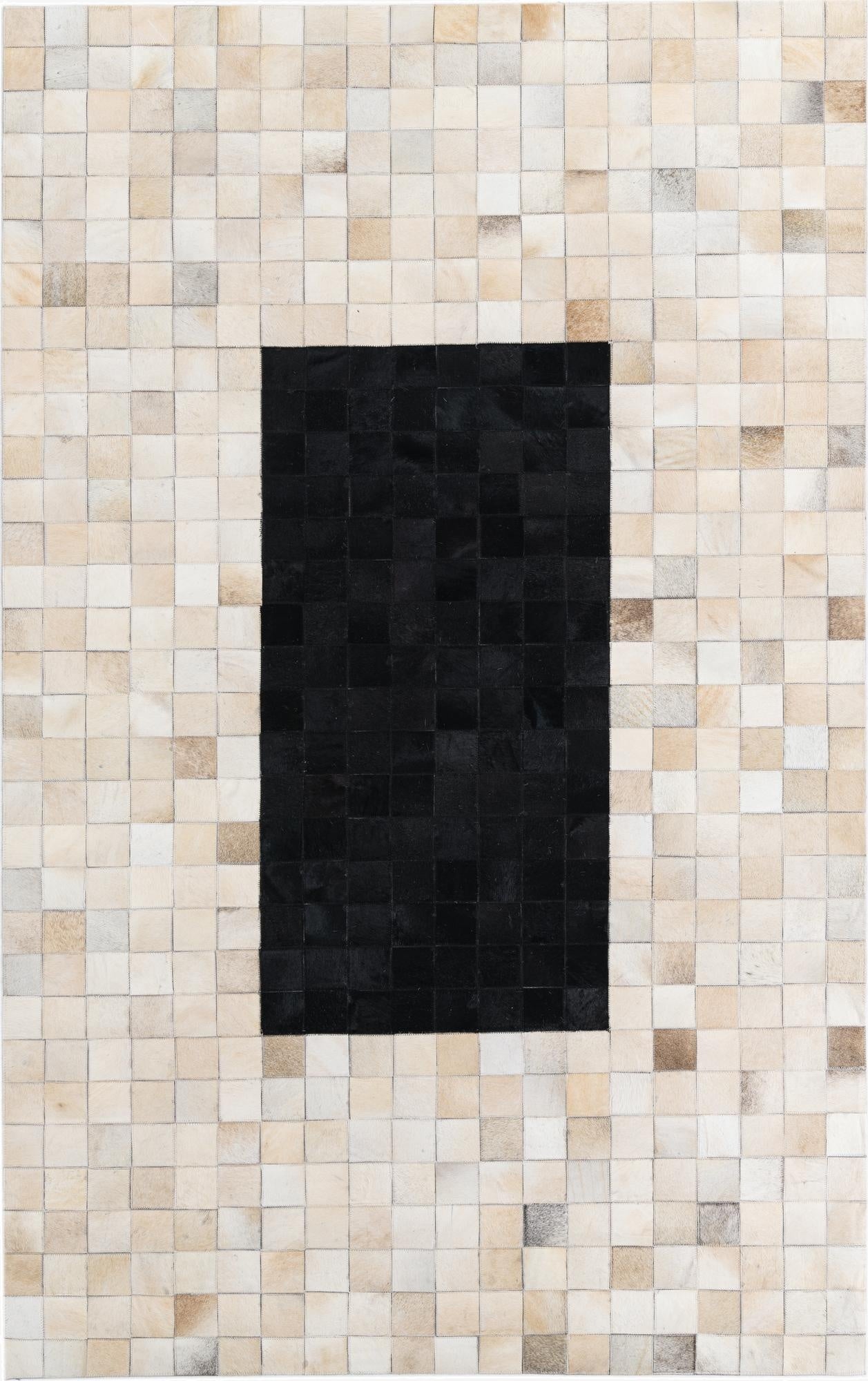 5' 1 x 8' Cowhide Leather Rug