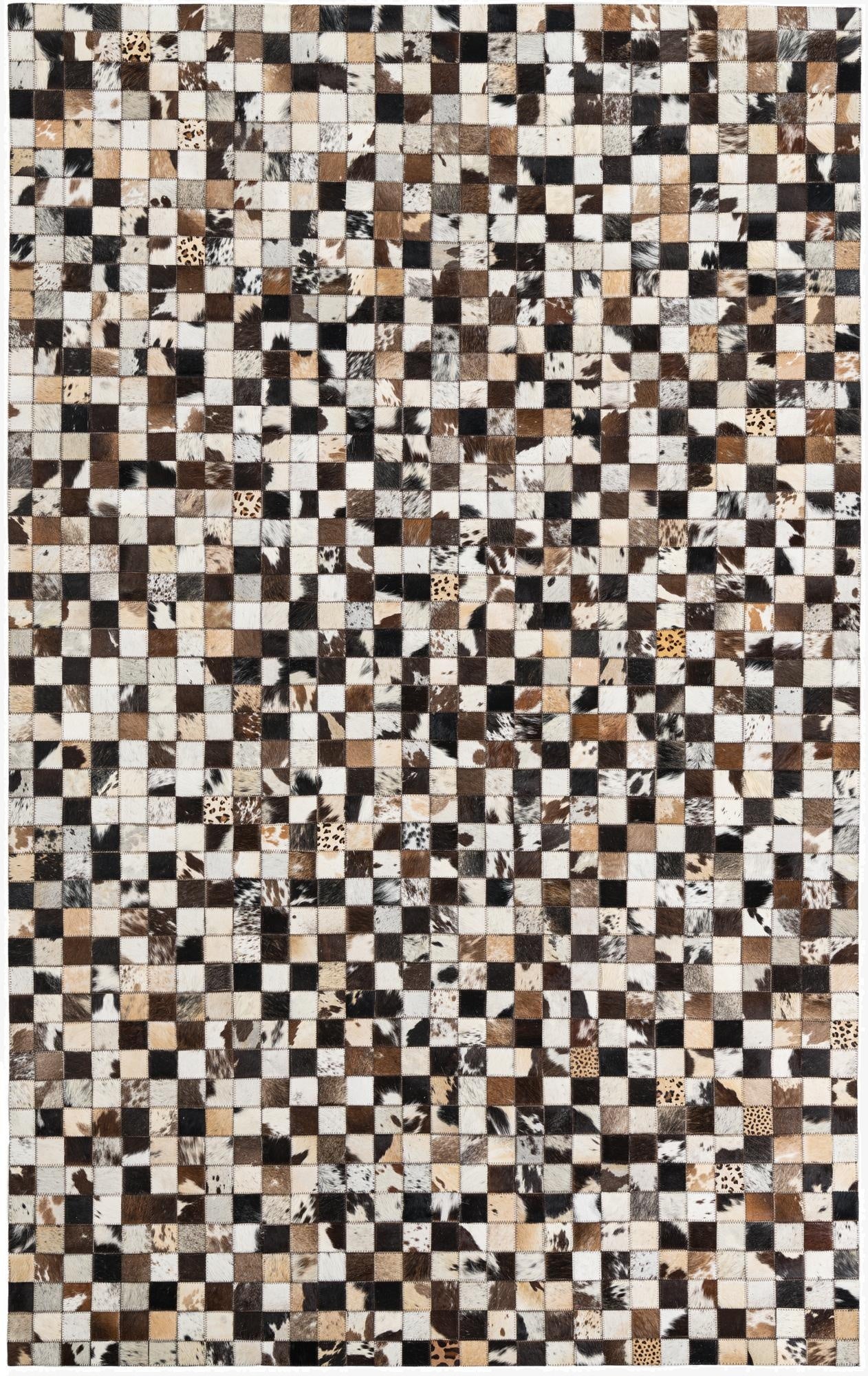 5' x 8' Cowhide Leather Rug