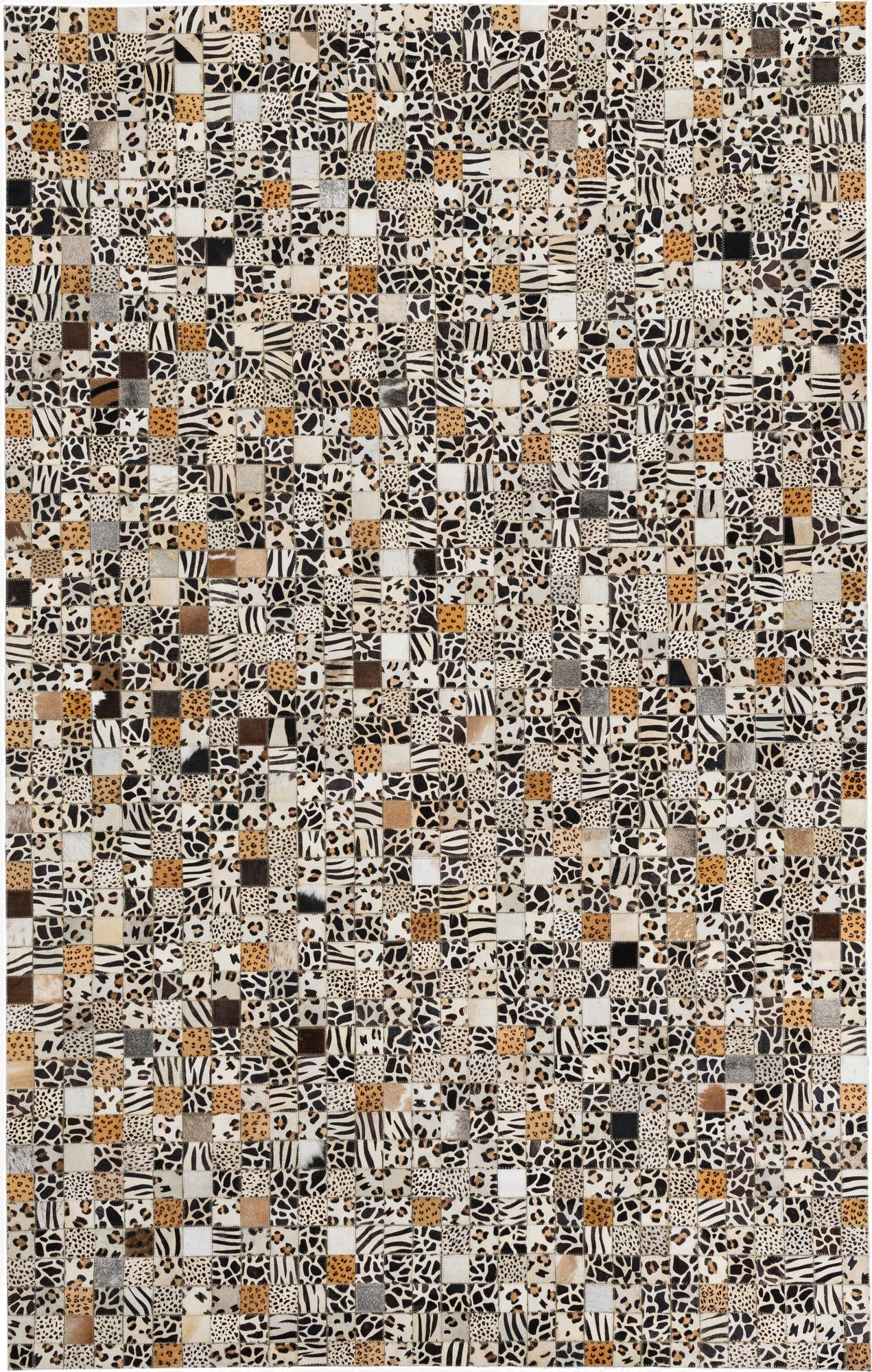 5' x 8' Cowhide Leather Rug