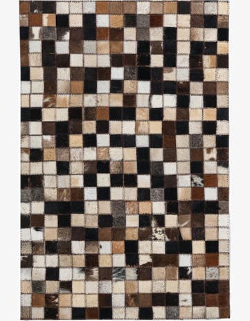 2' x 3' Cowhide Leather Rug