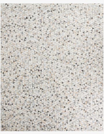 7' 9 x 9' 10 Cowhide Leather Rug