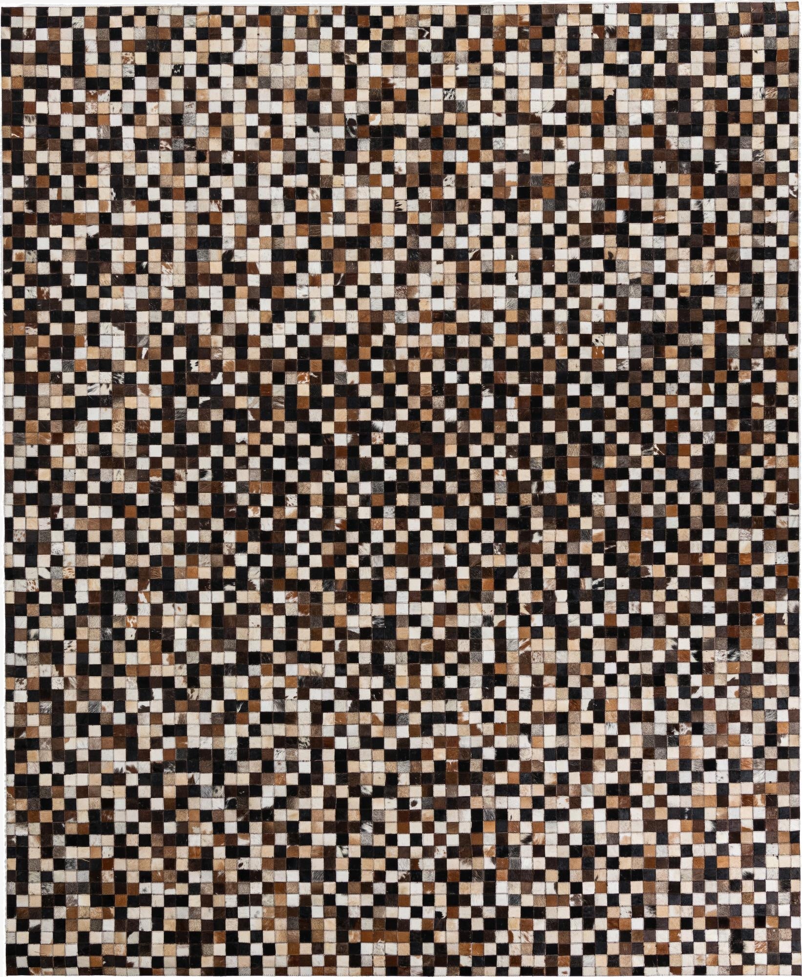 8' x 9' 10 Cowhide Leather Rug