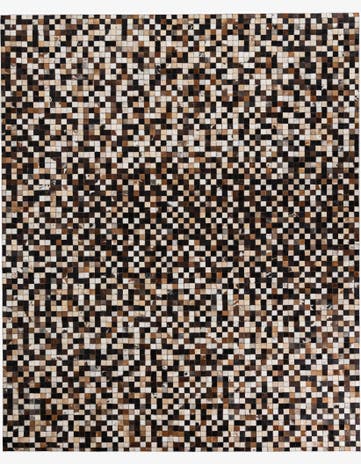 8' x 9' 10 Cowhide Leather Rug