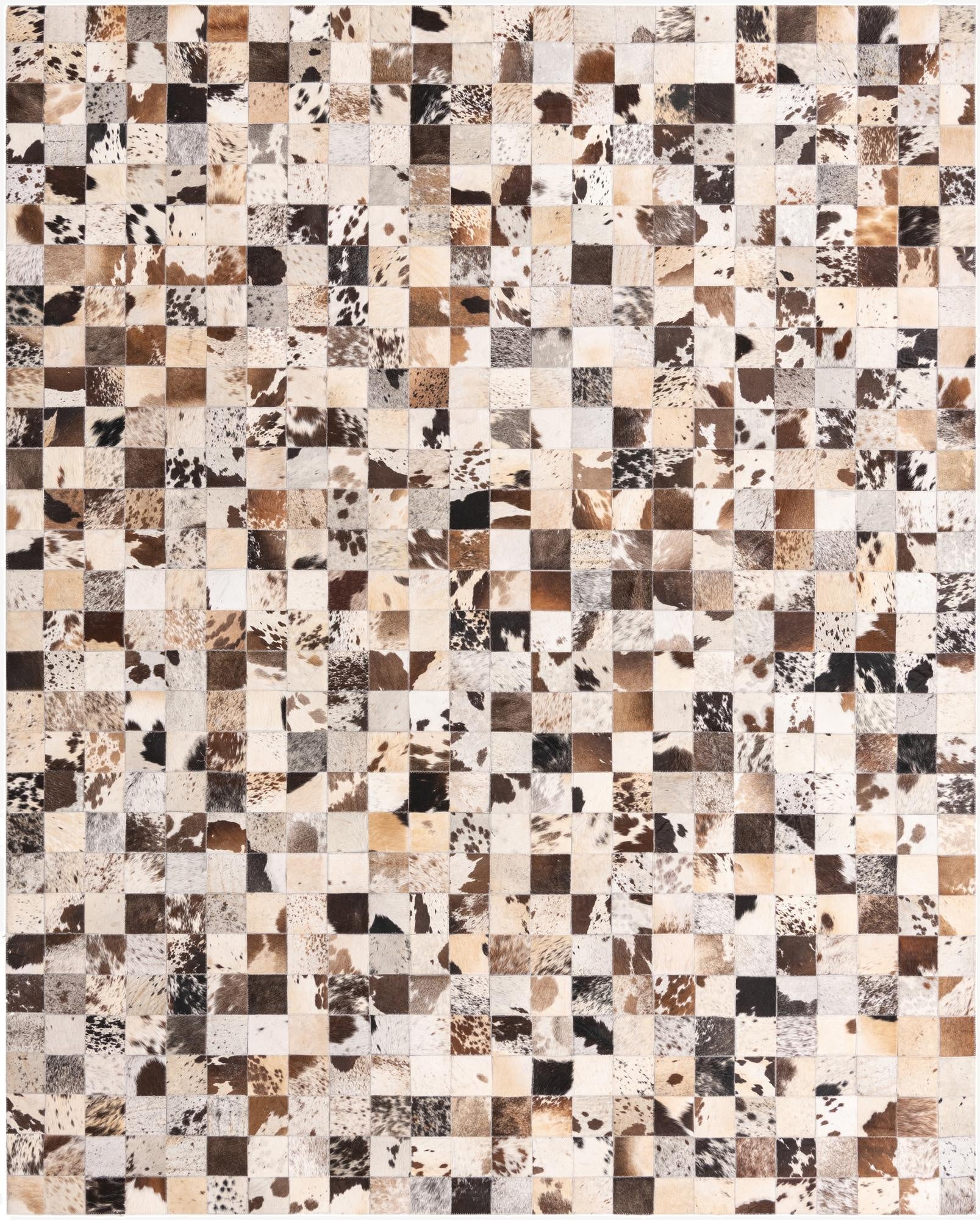 8' x 9' 10 Cowhide Leather Rug