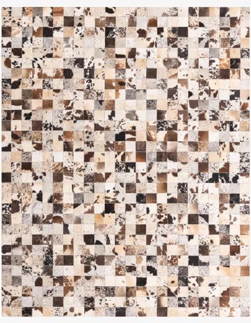 8' x 9' 10 Cowhide Leather Rug